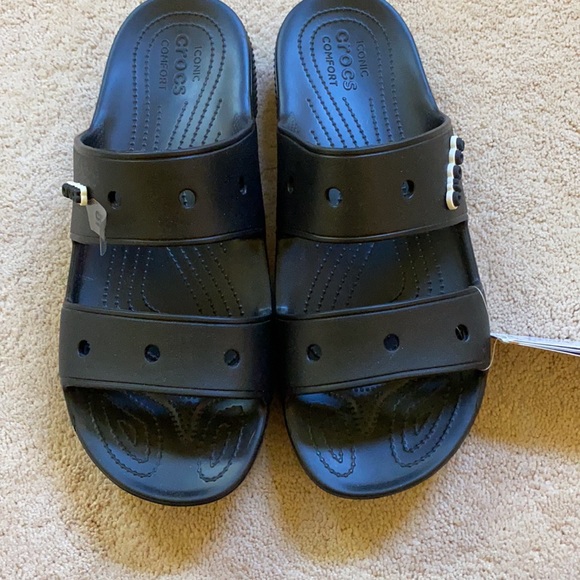 NWOT Black Classic Croc Sandal main image 6
